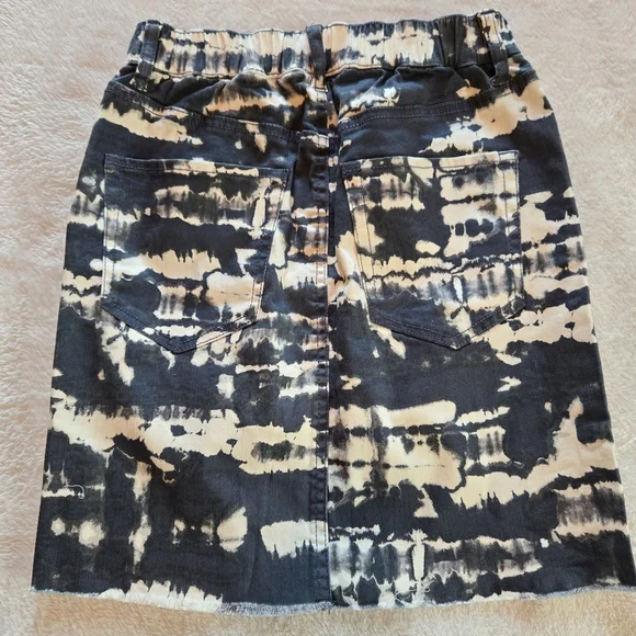 Love Fire XS Mini Gray Acid Wash Denim Skirt Throwback 80s METAL 90s GRUNGE Euc - Picture 8 of 11